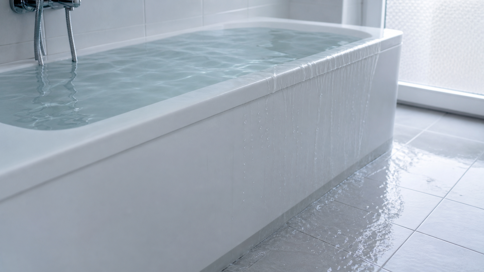 Badewanne übergelaufen: Erste Hilfe für Boden und Decke darunter