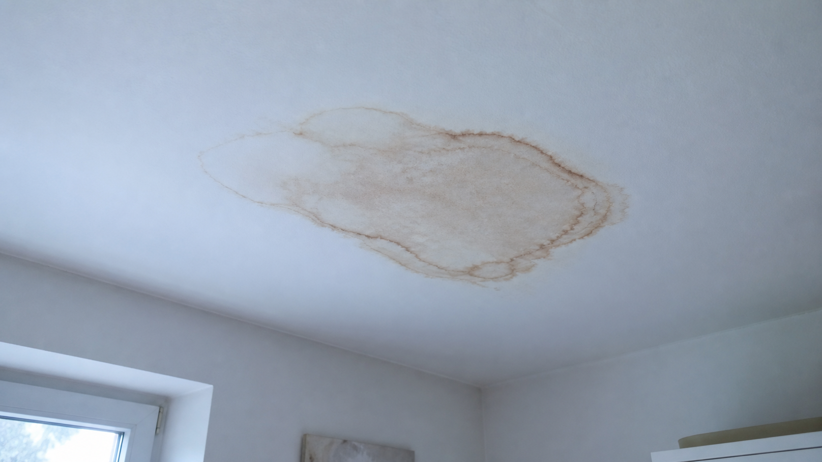 Wasserfleck an der Decke — harmlos oder Alarmsignal?